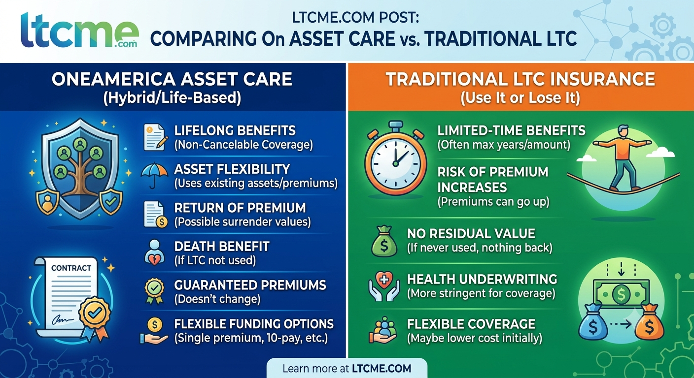 One America Asset Care vs. Traditional LTC
